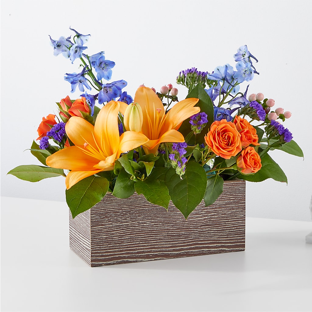 Radiant Citrus Box Bouquet – J Flowers, Tipp City OH