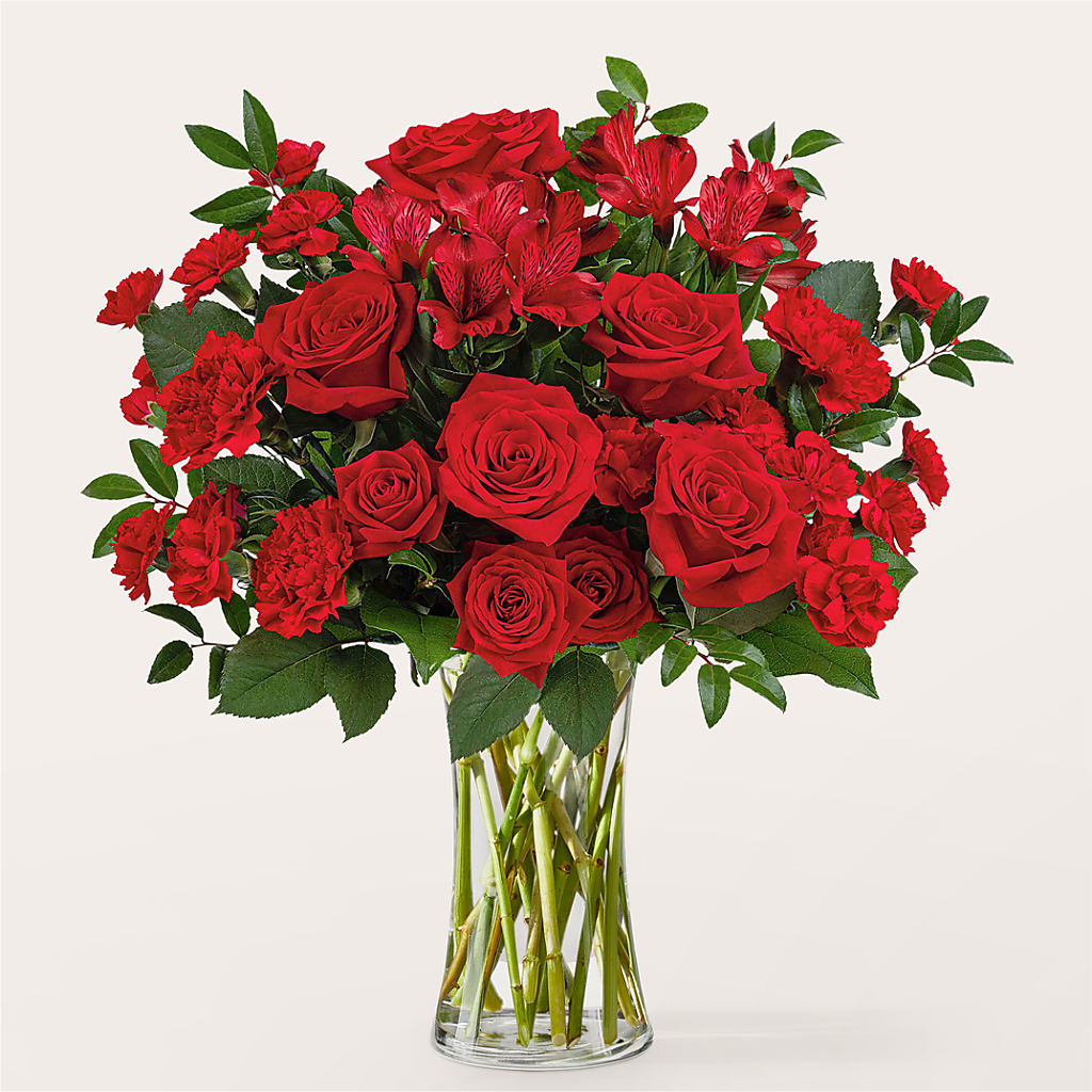 Brilliant Ruby Bouquet – J Flowers, Tipp City OH