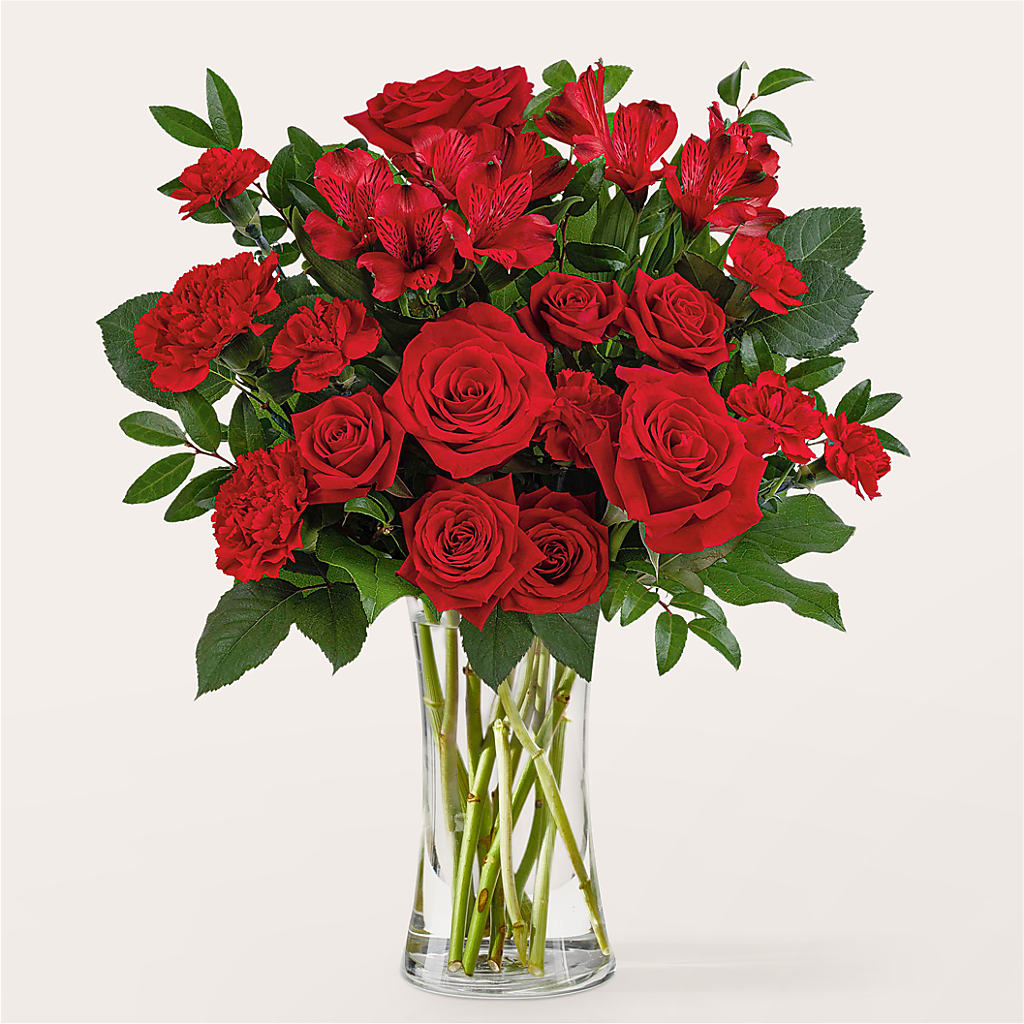Brilliant Ruby Bouquet – J Flowers, Tipp City OH