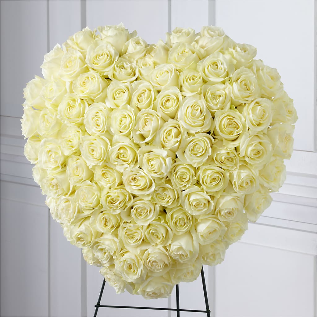Elegant Remembrance Standing Heart – J Flowers, Tipp City OH