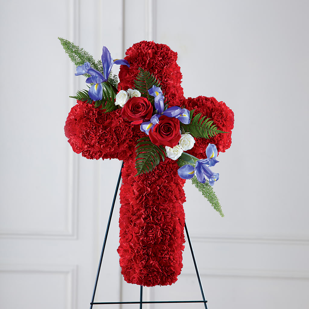 Faithful Hero Floral Cross – J Flowers, Tipp City OH