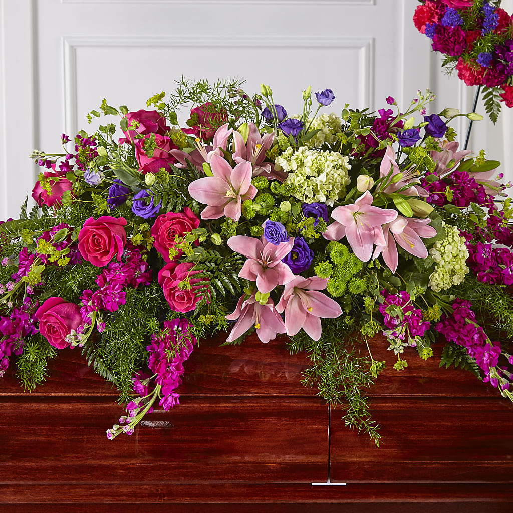 Radiant Tribute Casket Spray – J Flowers, Tipp City OH