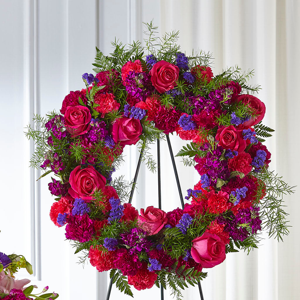 Calming Colors Wreath – J Flowers, Tipp City OH