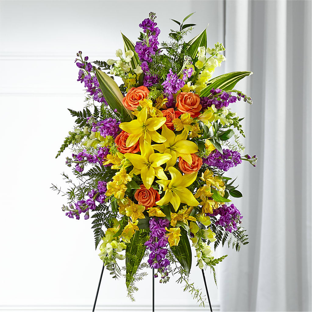 Thoughtful Prayers Standing Spray – J Flowers, Tipp City OH