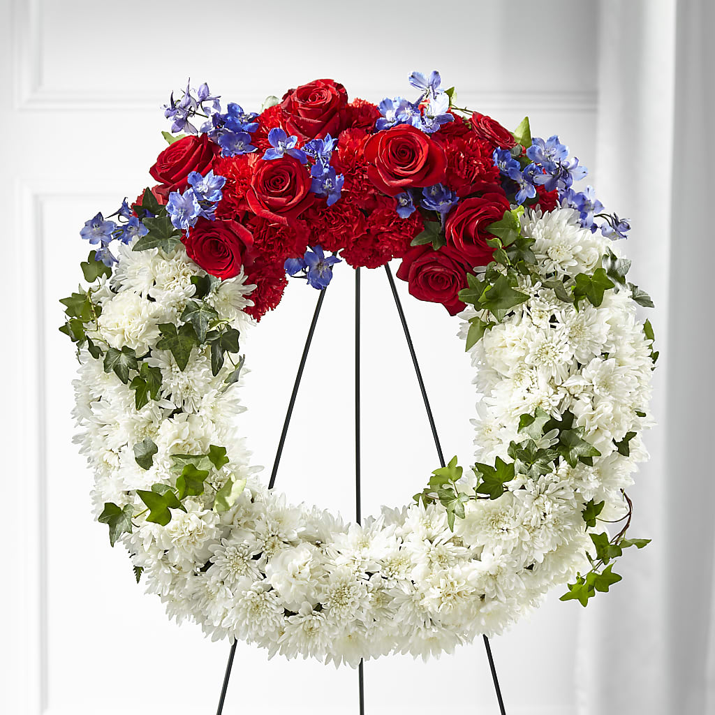 Patriotic Passion Wreath – J Flowers, Tipp City OH