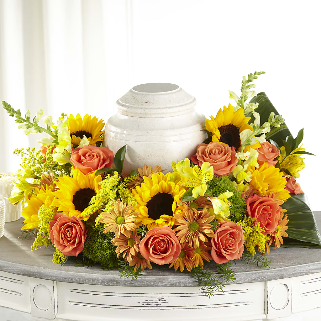 Faithful Sunflower Cremation Adornment – J Flowers, Tipp City OH