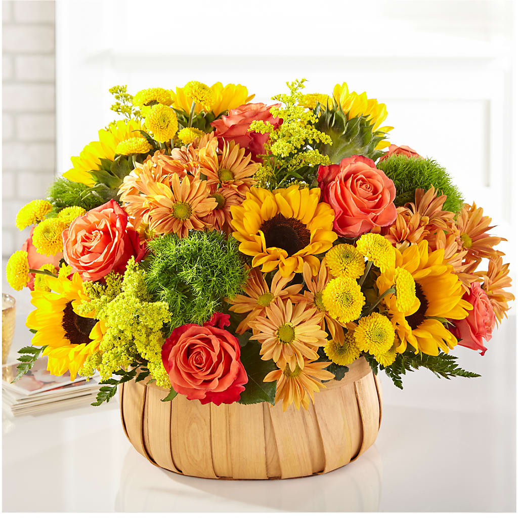 Harvest Sunflower Basket – J Flowers, Tipp City OH