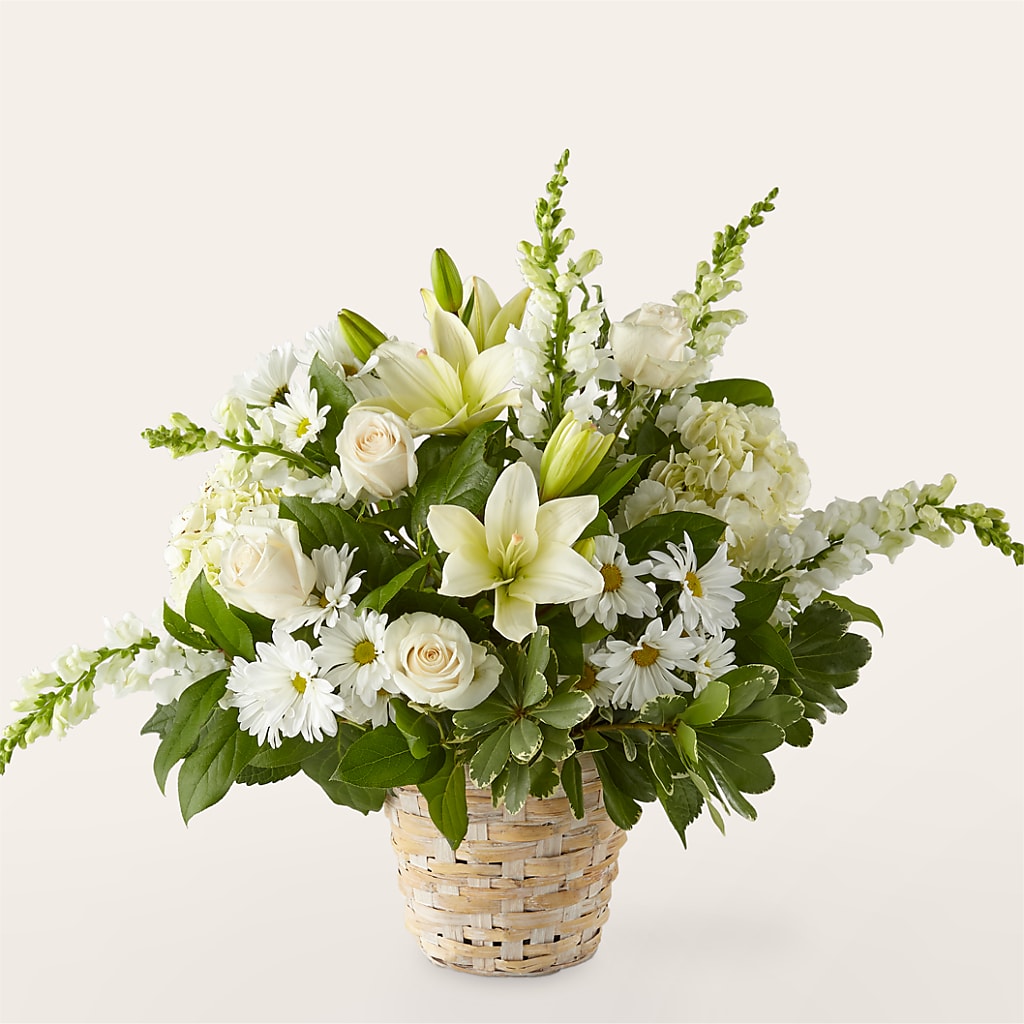 Ivory Elegance Floral Basket – J Flowers, Tipp City OH