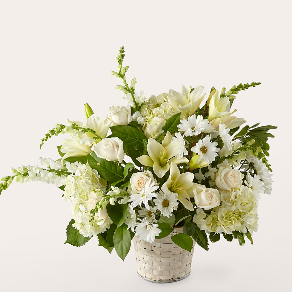 Ivory Elegance Floral Basket – J Flowers, Tipp City OH