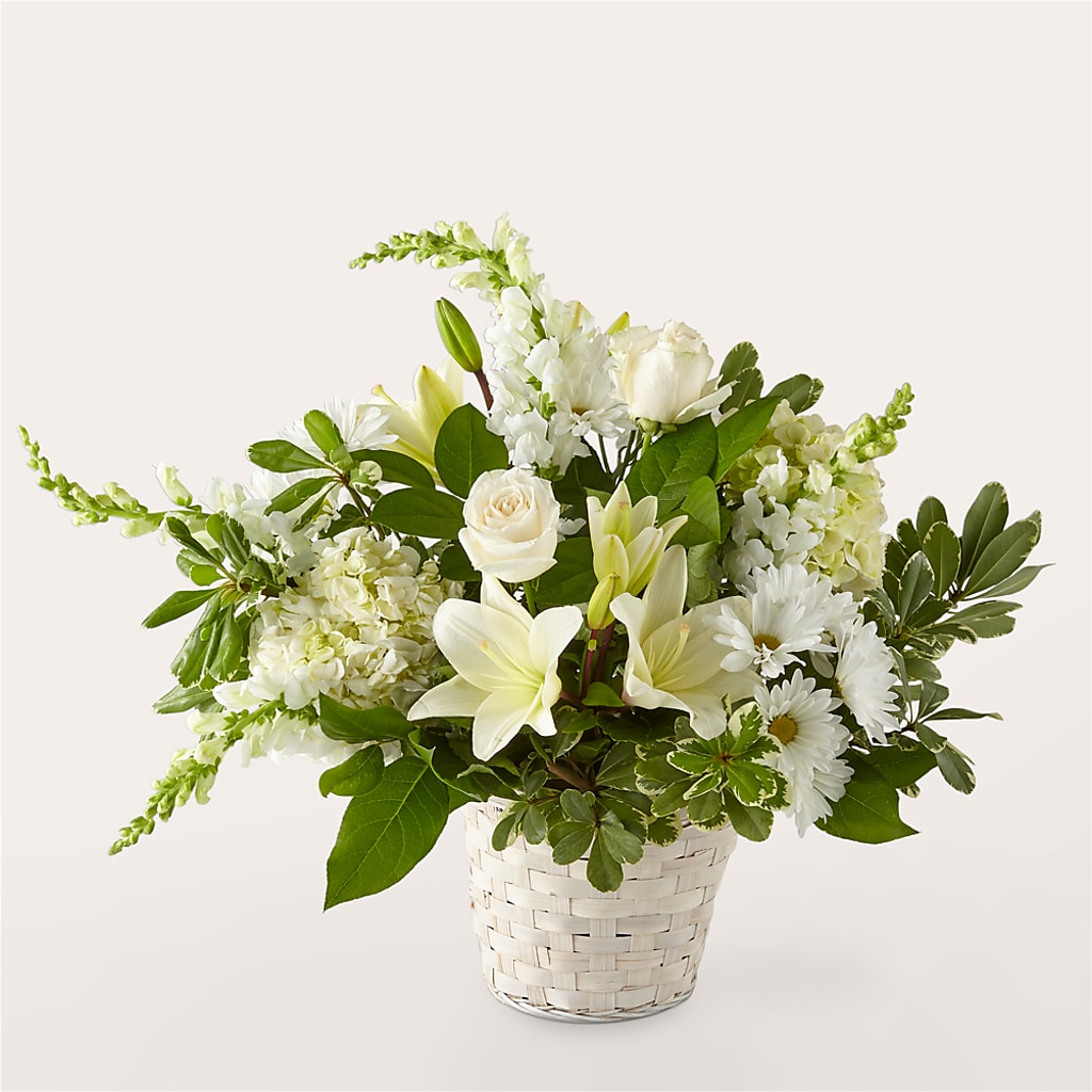 Ivory Elegance Floral Basket – J Flowers, Tipp City OH