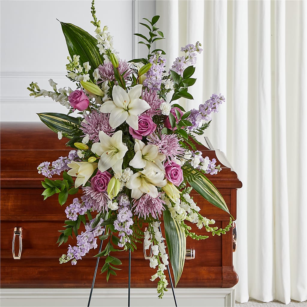 Grateful Hearts Standing Spray – J Flowers, Tipp City OH