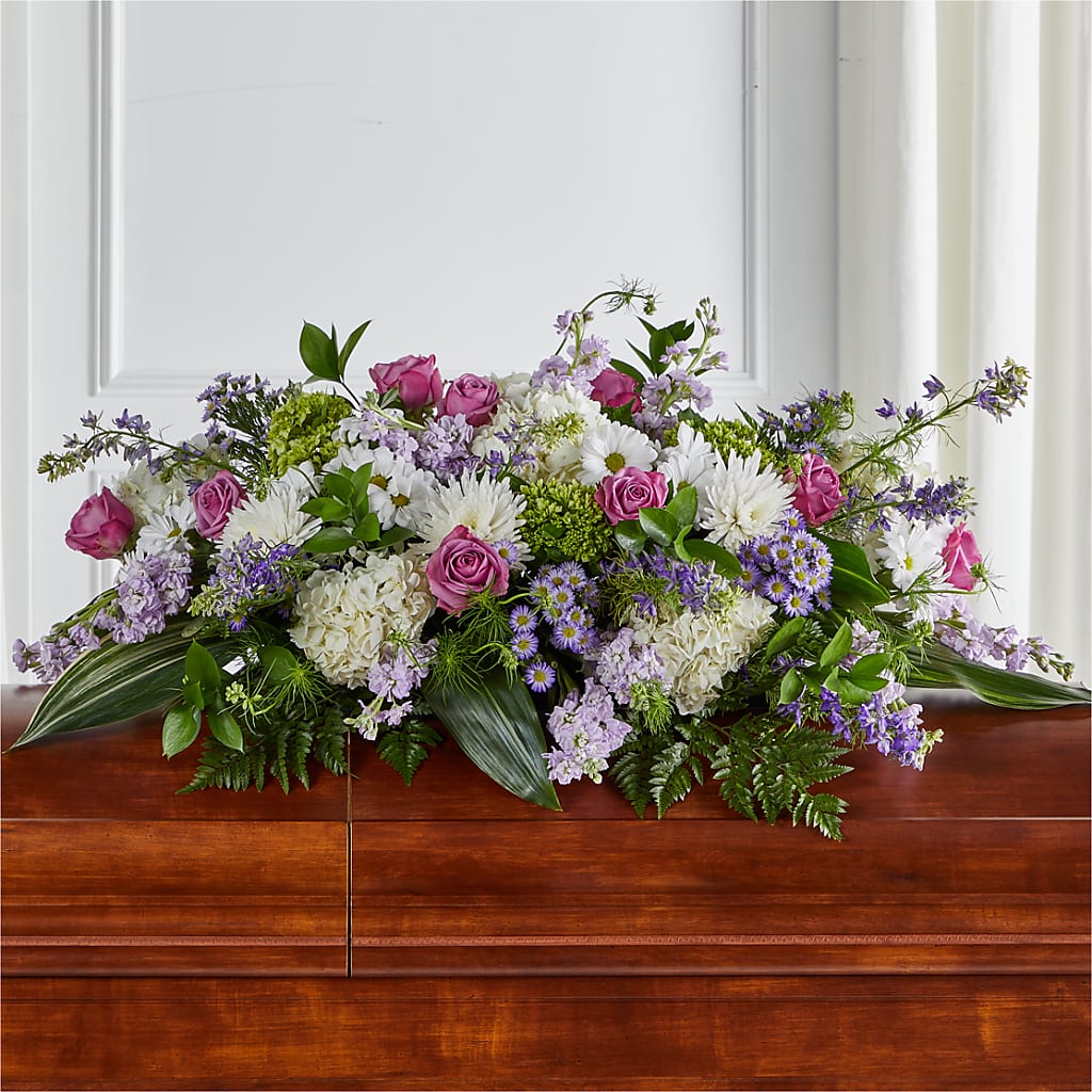 Meadows of Serenity Casket Spray – J Flowers, Tipp City OH