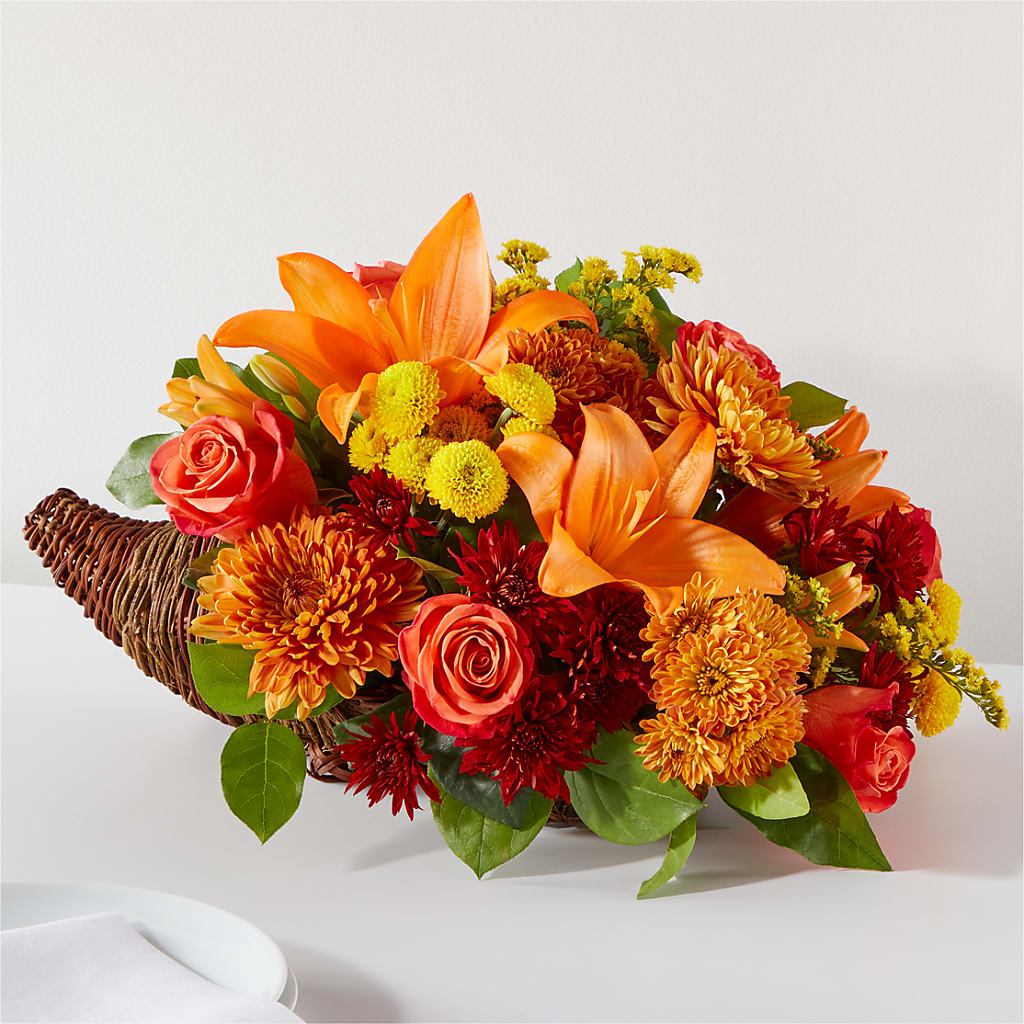 Bouquet of Blessings Cornucopia – J Flowers, Tipp City OH
