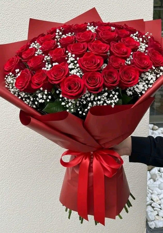 35 Red rose bouquet