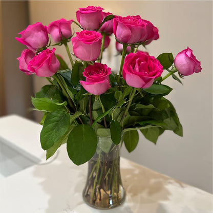Long Stem Pink Rose Bouquet –  J Flowers, Tipp City OH