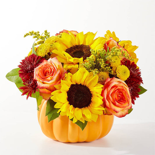 Golden Gourd Pumpkin Bouquet – J FLOWERS, Tipp City OH