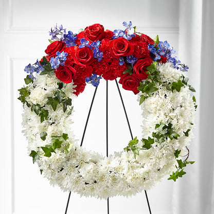 Patriotic Passion Wreath –  J Flowers, Tipp City OH