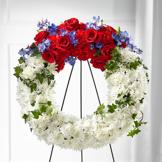 Patriotic Passion Wreath –  J Flowers, Tipp City OH