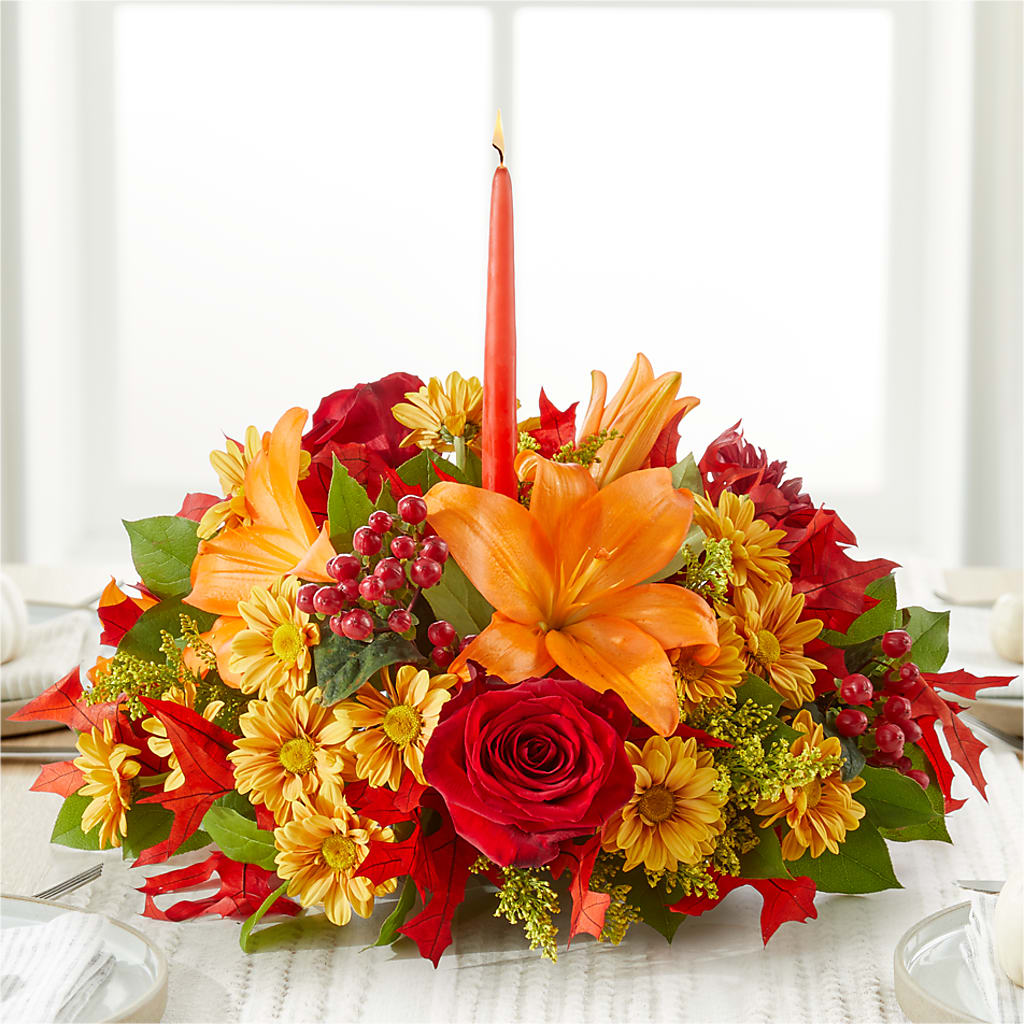 Autumn's Embrace Centerpiece –  J Flowers, Tipp City OH