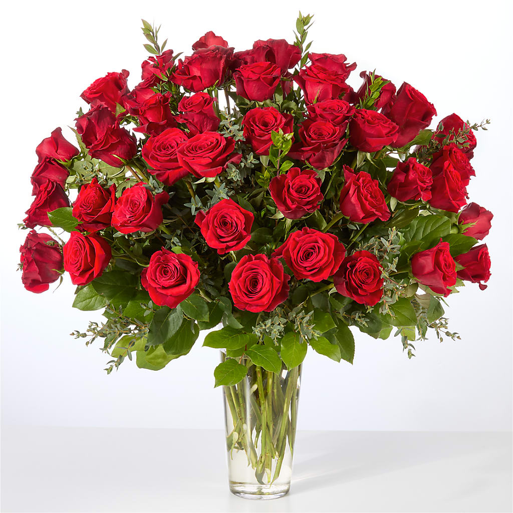 Forever Yours Fifty Stem Red Rose Bouquet –  J Flowers, Tipp City OH